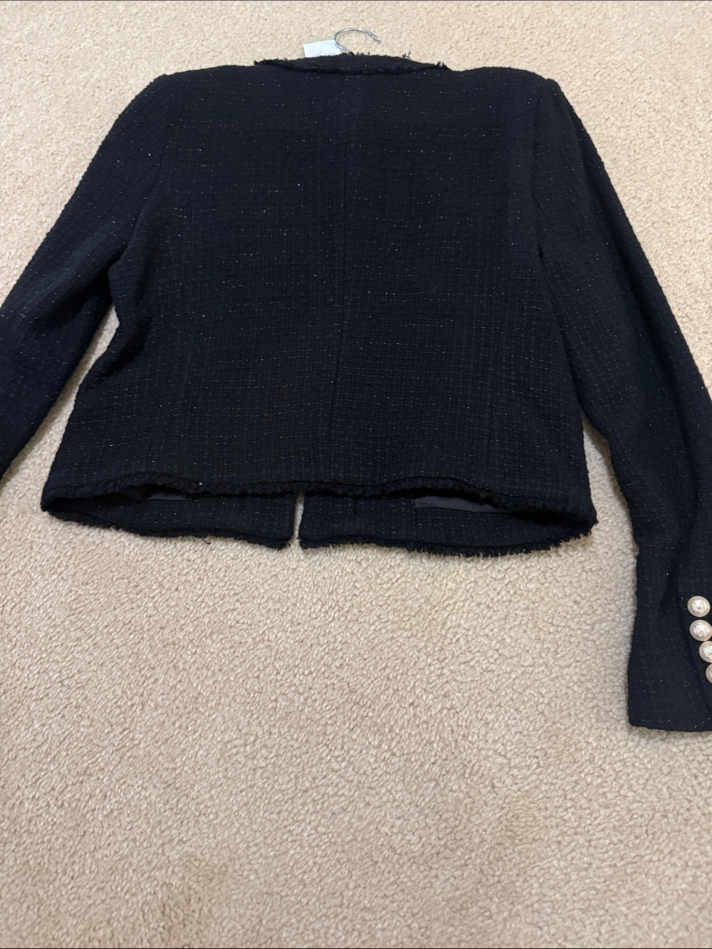 Generation Love Black Tweed Chain-Trim Jacket-S - Picture 6 of 6